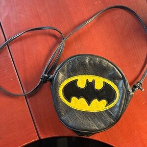 Batman Black and Yellow Mini leather Bag